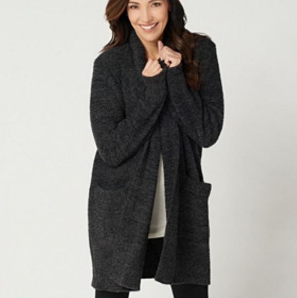Barefoot Dreams Sweaters - Barefoot Dreams Women's Charcoal Cardigan